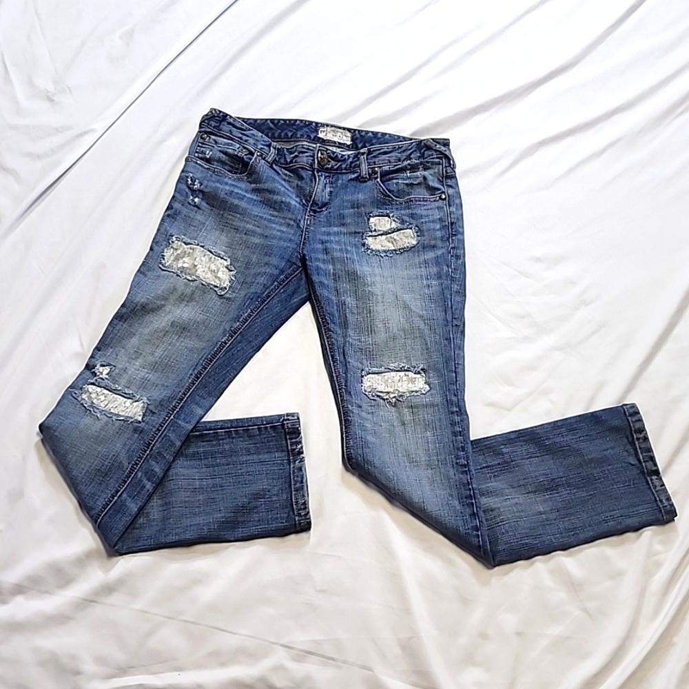 Free People Distressed Torn Jean's